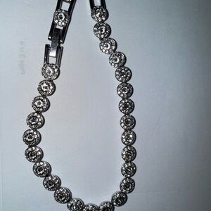 Swarovski Silver Tennis Bracelet with Clear Crystals